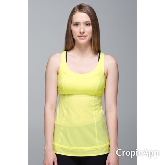 lululemon athletica Tops - Lululemon athletic yelow tank TA TA topper